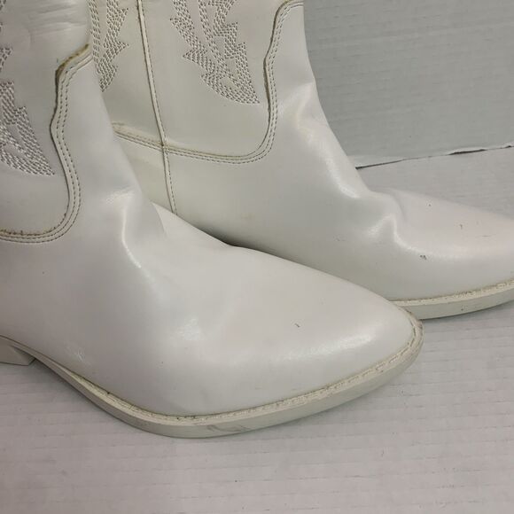 Woman’s Size 9. White Madden Girl Redford Boots Cowboy Western Festival Boho - Picture 3 of 7